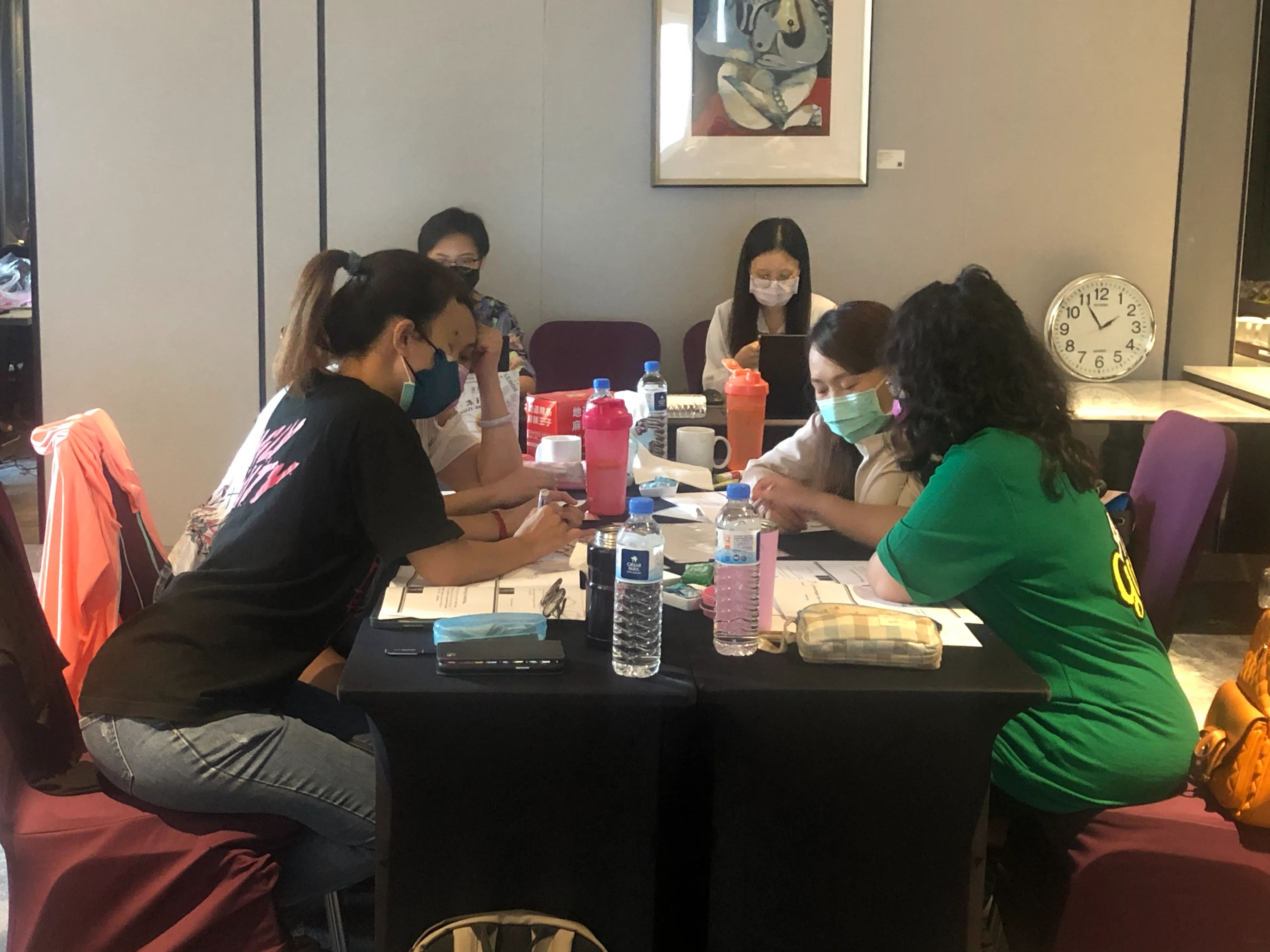 Teachers discussing new concepts and ideas